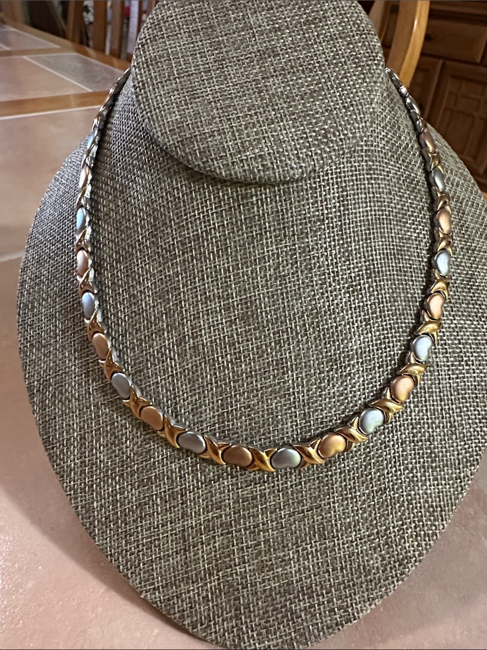 Tricolored Women's Stainless Steal Necklace - Picture 3 of 7